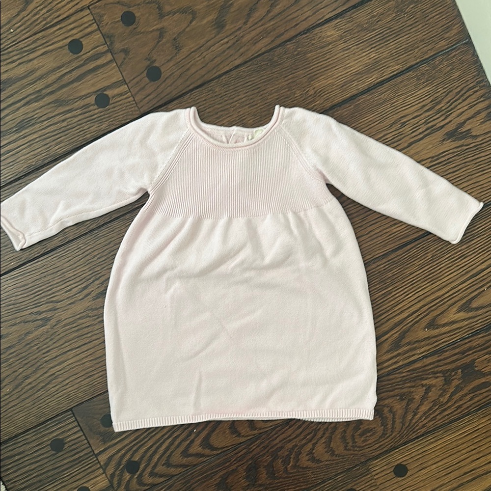 Burt's Bees Baby Pink Long-sleeve Dress